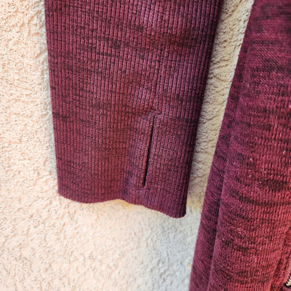 ATHLETA Women's Sport It Sweater Dress Medium Cowl Neck Burgundy Comfort - Picture 13 of 13